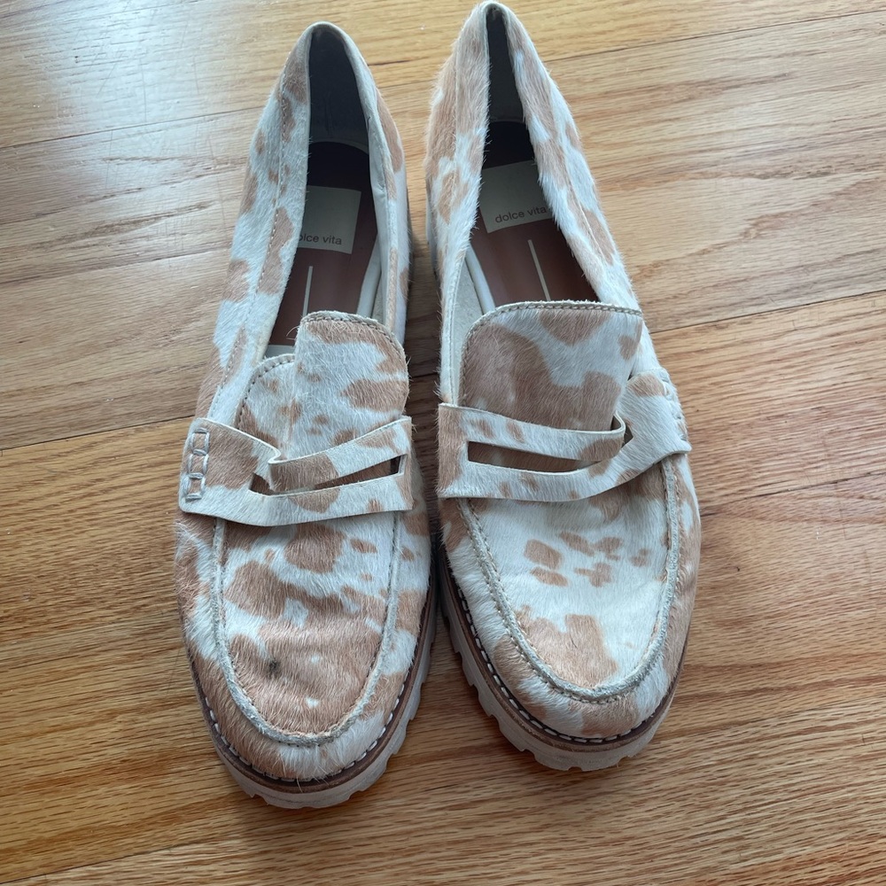 Dolce Vita Aubree Leather animal print loafers